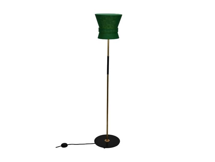 Örsjö Belysning Lampadaire Bow Laiton brut-emerald green, petit 147 cm
