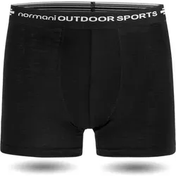 NORMANI OUTDOOR SPORTS Herren Merino Boxershorts Adelaide, Größe S in Schwarz Schwarz