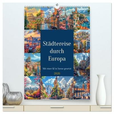 Städtereise durch Europa (hochwertiger Premium Wandkalender 2026 DIN A2 hoch), Kunstdruck in Hochglanz
