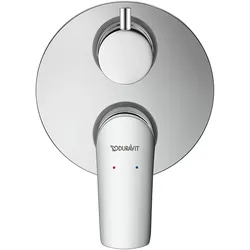 Duravit No.1 Einhebel-Wannenmischer Unterputz, mit Grundkörper, rund, 2 Verbraucher, N15210008010
