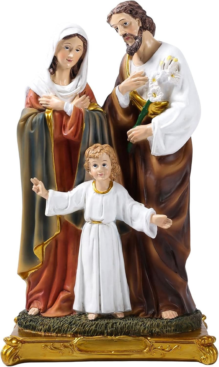 Heilige Familie Standbeeld met Maria, Jozef en Kind Jezus voor Religieuze Decoratie in Huis