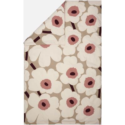 Bettbezug MARIMEKKO "UNIKKO", beige, B:140cm L:200cm, Seersucker, Obermaterial: 100% Baumwolle, Bettbezüge, Bettwäsche aus Baumwolle, ab 135-1400x200cm, Kissen separat verfügbar