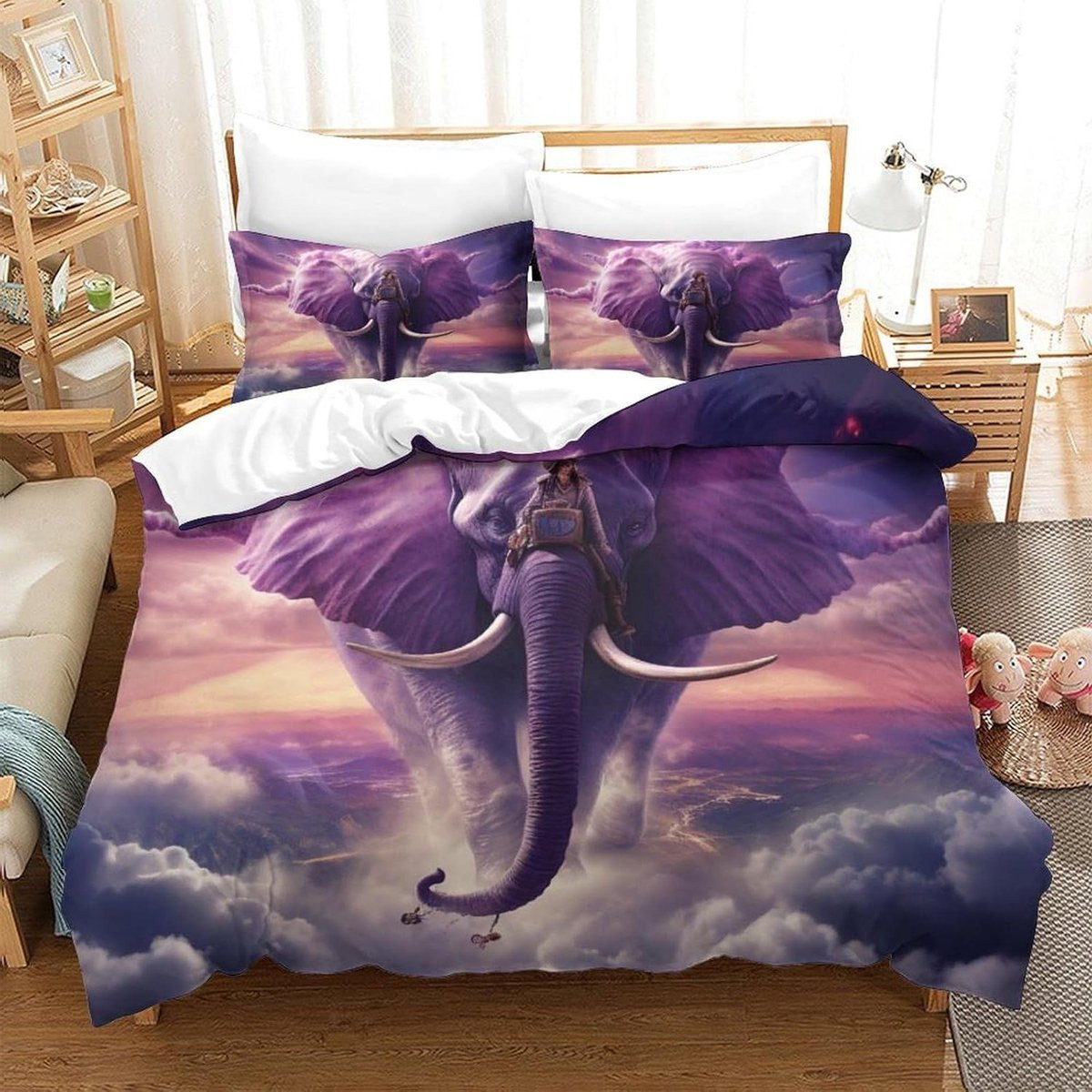 Dekbedovertrek Set met 3D Zee Dieren Decoratie - Super King - Stijl-1