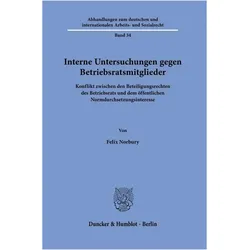 Norbury:Interne Untersuchungen gegen Be, Fachbücher von Felix Norbury