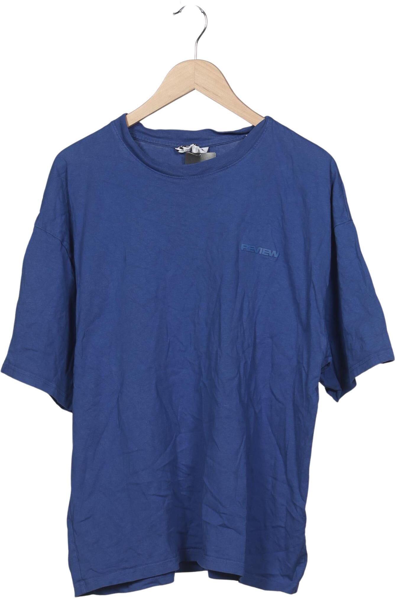 Review Herren T-Shirt, Blau, Gr. L, Baumwolle - Second Hand