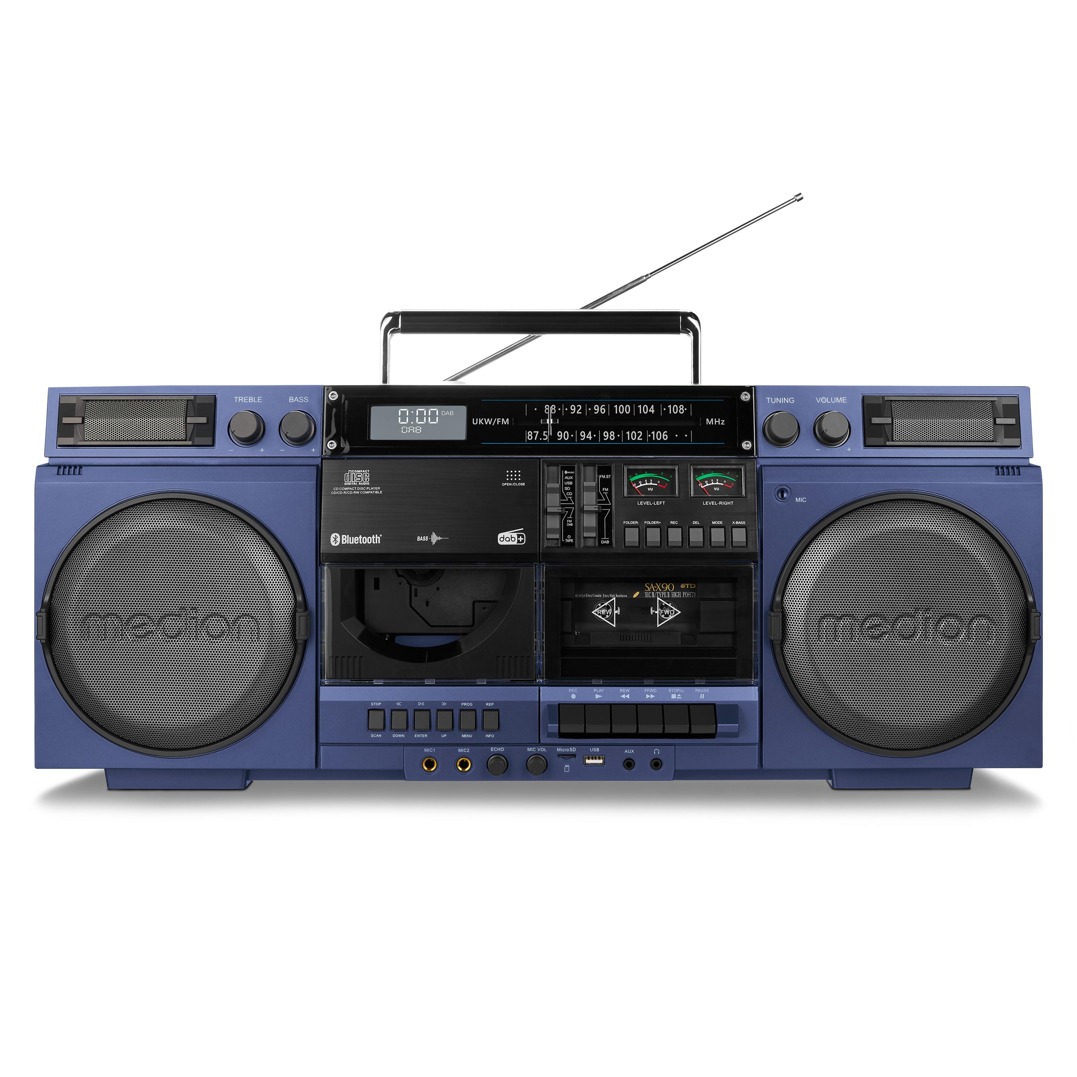 Medion LIFE P66538 Retro-Boombox blau