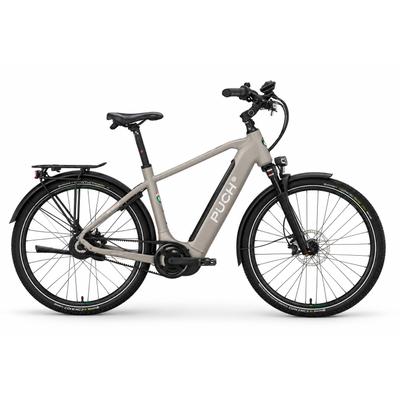 E-Bike PUCH "BOSCH PUCH C 8.7" Gr. 54, beige (grau aluminium matt, schwarz), Elektrofahrräder, Herren, 54cm, 28 Zoll (71,12cm)