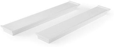 Melannco Set of 2 Traditional Wall Shelves, 24 Inch, White