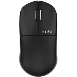 Nubi Maus NM1 Wireless, Schwarz (Kabelgebunden, Kabellos), Maus, Schwarz