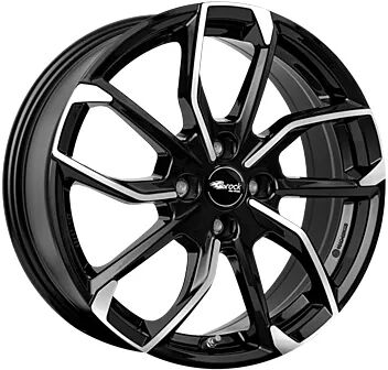 RC Design Rc34 Black Gloss Fully Polished 6x16 ET 50 4X100 Alufelge Schwarz