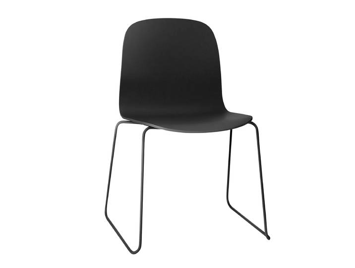 Muuto Chaise Visu pied luge Black-Black