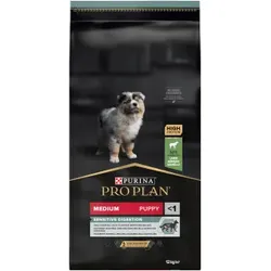 Purina Pro Plan Medium Puppy Sensitive Optidigest, Lamm und Reis 12kg