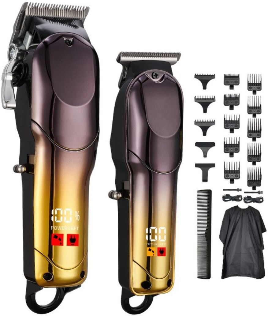 INF 2-in-1 Mutter-Kind Elektrisches Haarschneider-Set mit digitaler Batteriezustandsanzeige, Hochleistungsmotor, USB Mehrfarbig