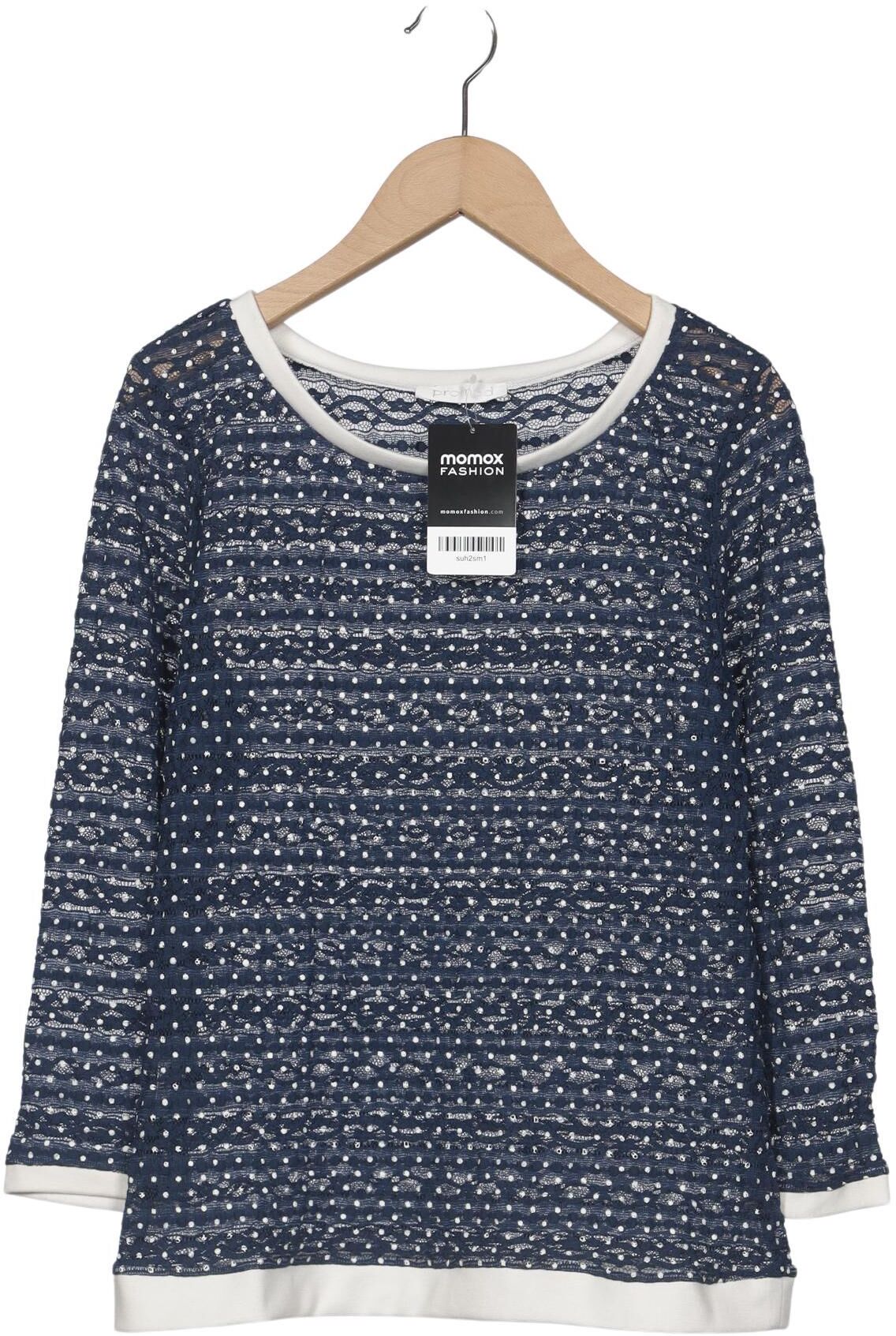 Promod Damen Langarmshirt, Marineblau, Gr. S, kein / Etikett - Second Hand