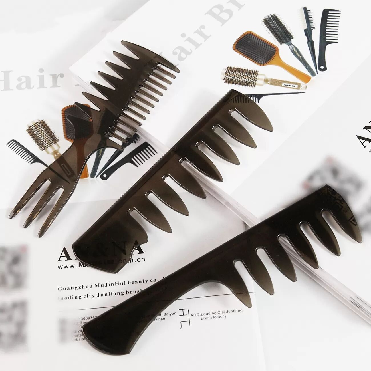 INF Ensemble de peignes de coiffure 5 pièces