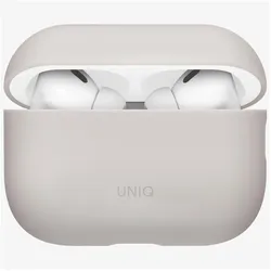 Uniq Case Lino for AirPods Pro 3 gen Silicone beige (Kopfhörer Hülle), Kopfhörertasche + Schutzhülle, Beige