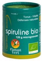 Flamant Vert Spiruline Bio 120 g Microgranules - Pot 120 g