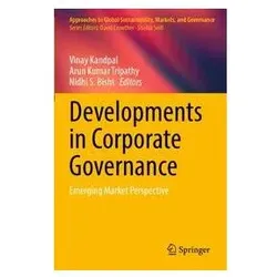Developments in Corporate Governance, Fachbücher von Vinay Kandpal, Nidhi S. Bisht, Arun Kumar Tripathy