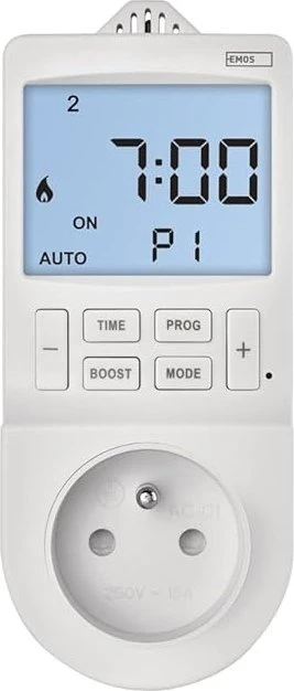 EMOS GoSmart für die Steckdose mit 2in1 digitaler Zeitschaltuhrfunktion, mit Wi-Fi