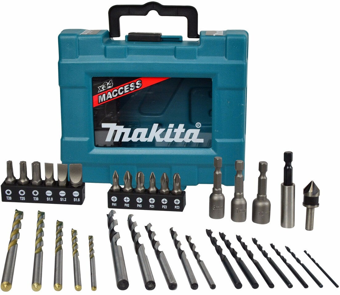 Coffret de 34 accessoires de perçage MACCESS MAKITA D-36980