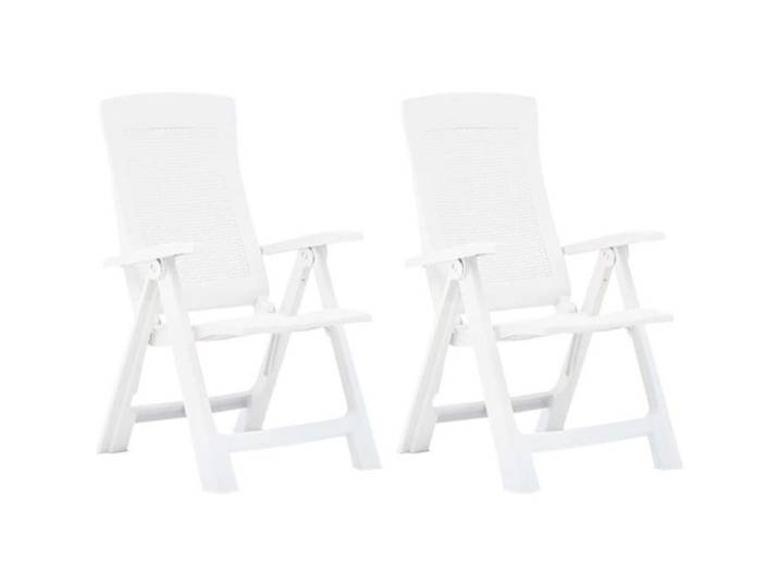 Top  Chaises inclinables de jardin JILI - Fauteuil d'extérieur 2 pcs Plastique Blanc 14 2 Kg