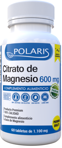 Polaris Magnesium Citrate 600 mg 60 Tablets