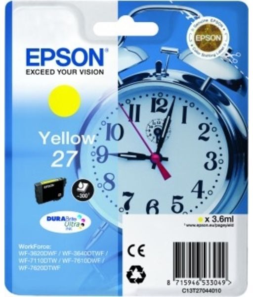 Epson 27 (C13T27044012) - Jaune - Cartouche d'encre Jaune