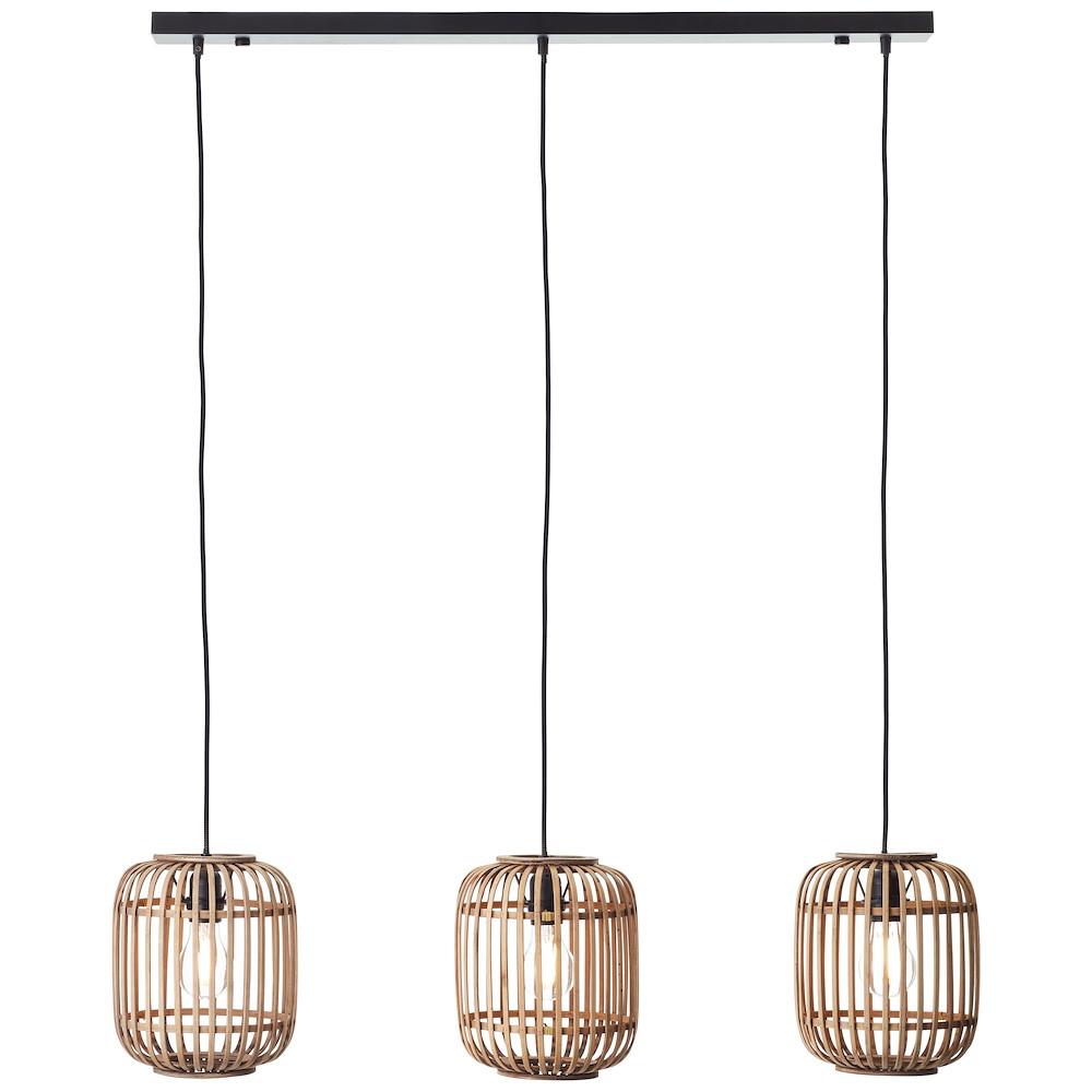 BRILLIANT Woodrow, Pendel 60W, Metall/Rattan, braun hell 16973959