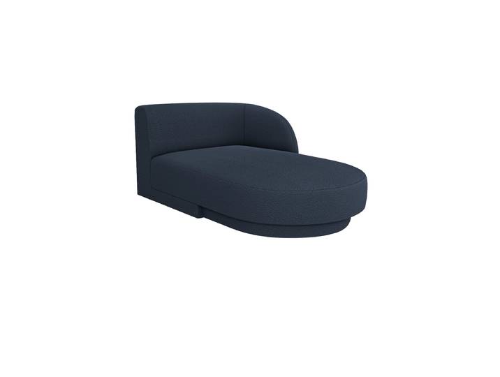 Modulare Design Chaiselongue „Miley“ Bouclé Dunkelblau Chosen by Bloomingloft