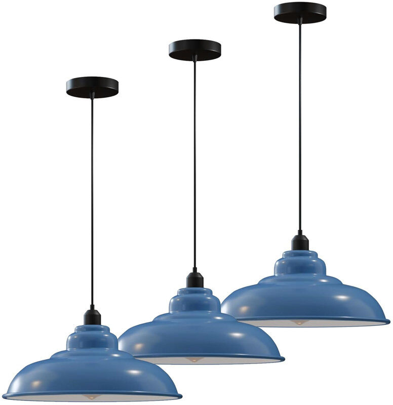 Rio 3 - Light Pendant Light Blue 26cm H X 32cm W X 32cm D