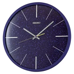 Seiko QXA828A Wanduhr Quarz mit Leisegang Blau