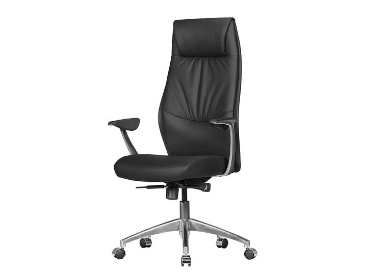 Chaise de bureau pivotante Pieskow 58 x 125 x 67cm Noir/Noir/Argenté