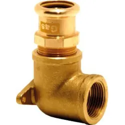 Logafix Rotguss Gas Wandscheibe 90° i/i 15xRp1/2 M-Kontur