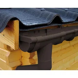 Dachrinnen Ergänzungssets für Schleppdächer und Anbauten, alle Typen-Halbrundrinne 78 mm-anthrazit