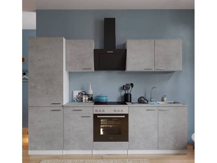 Cuisine Malia IV 270cm Gris/Imitation béton