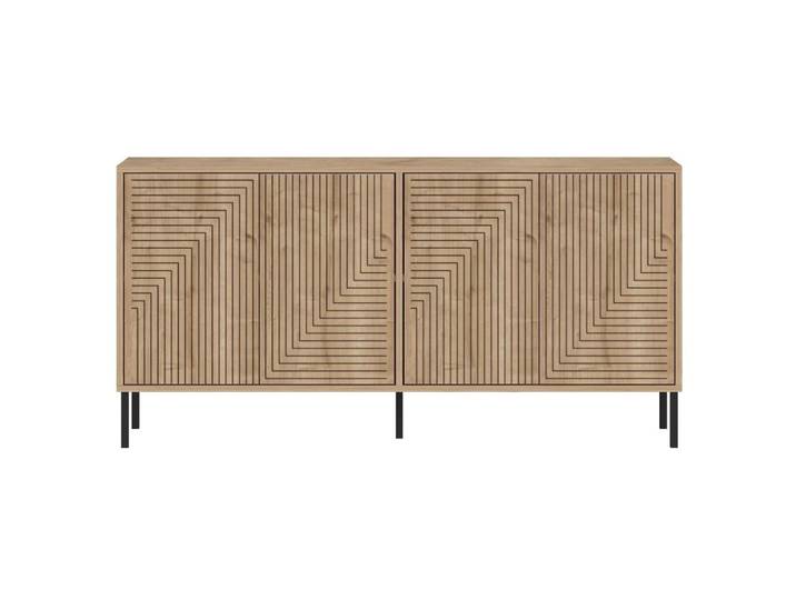 Buffet 4 portes décorées striées L150 cm