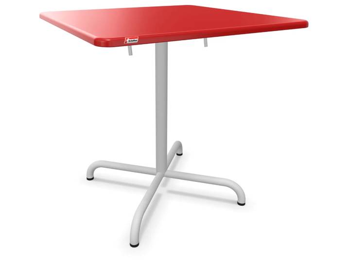 Tisch Davos Quadratisch von Schaffner / Farbe: Rot / Grösse: 70 x 70 cm