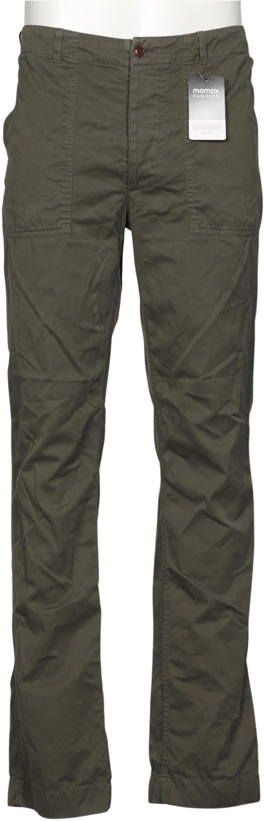 Officine Generale Herren Stoffhose, Grün, Gr. W32, Baumwolle - Second Hand