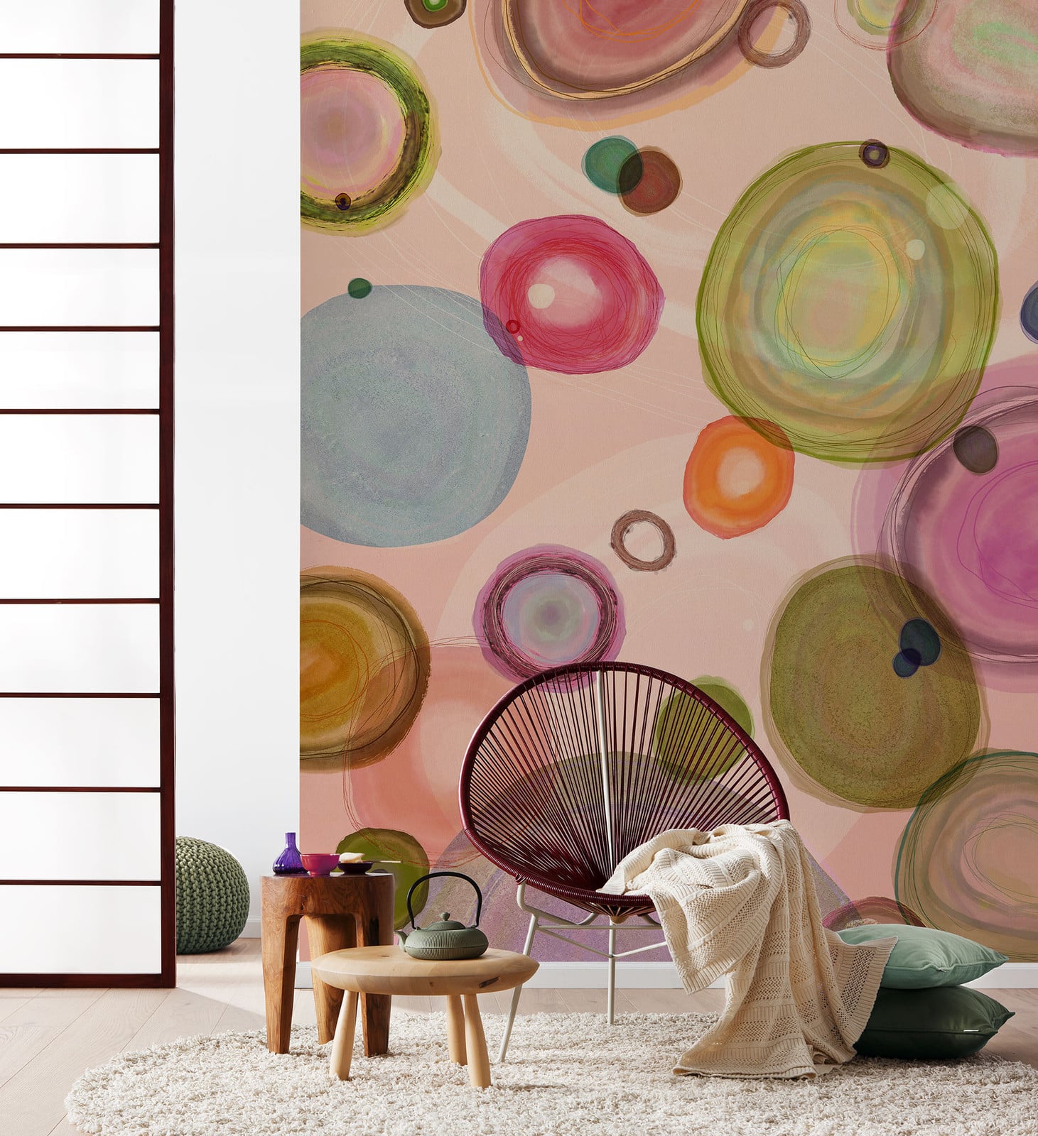 home24 Fotobehang Microcosmos Abstract Modern Multicolour B: 200 cm, H: 250 cm
