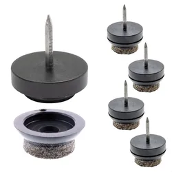 WAGNER QuickClick® Nagelgleiter Wollfilz ULTRASOFT SLIM 80 tlg. - 80x Basis & 80x Gleiter Ø 20 mm, DE Ware - 15419080
