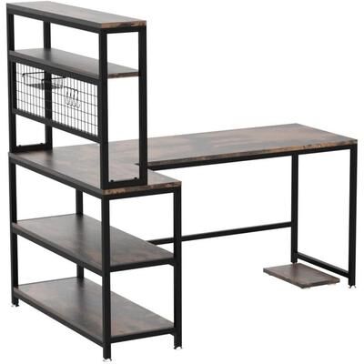 Envelor "Tribesigns Reversible L-Shaped Desk, 55"" Computer Desk with Wireless Charging & Shelves"
