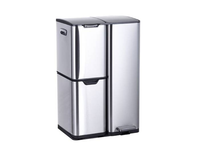 Relaxdays Mülleimer 3 Fächer 60 l