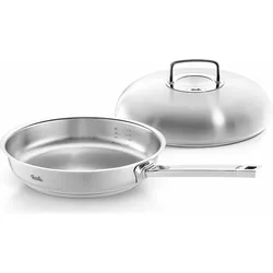 Fissler Pfanne Edelstahl ohne Novogrill, Pfanne + Kochtopf, Silber