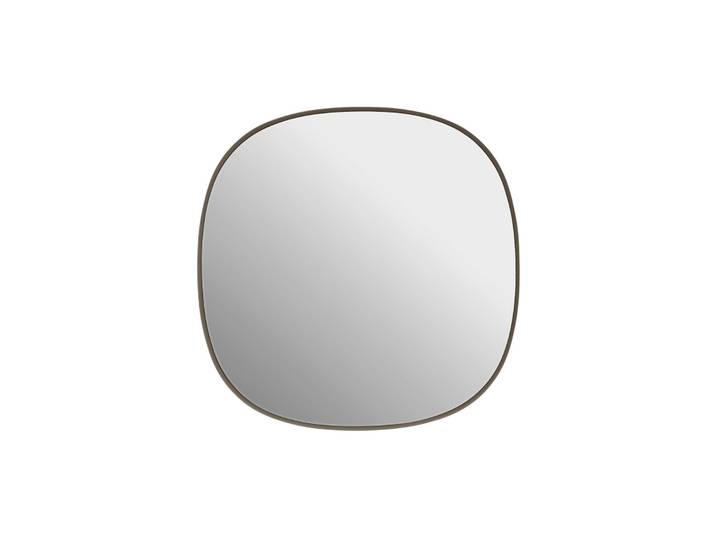 Framed Mirror Wandspiegel beige 40 x 40 cm Stahl - Muuto - Badezimmer - Modern - Glas - Rund