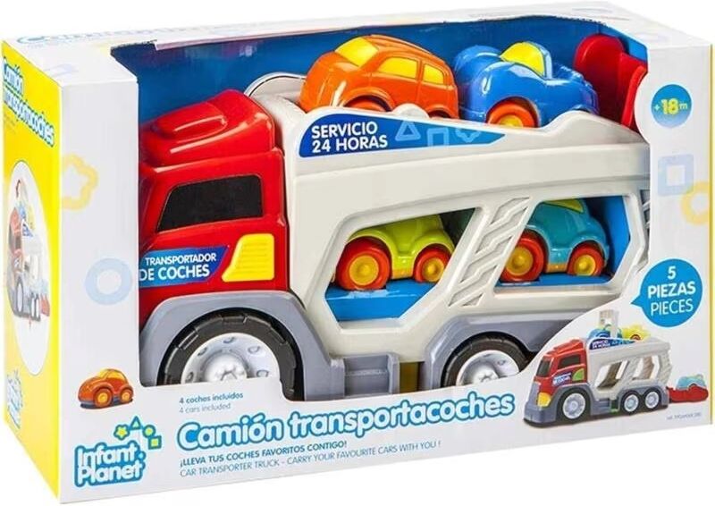 Toy Planet Camión Transportador Con Coches De Juguete Multicolor 18 Meses Unisex