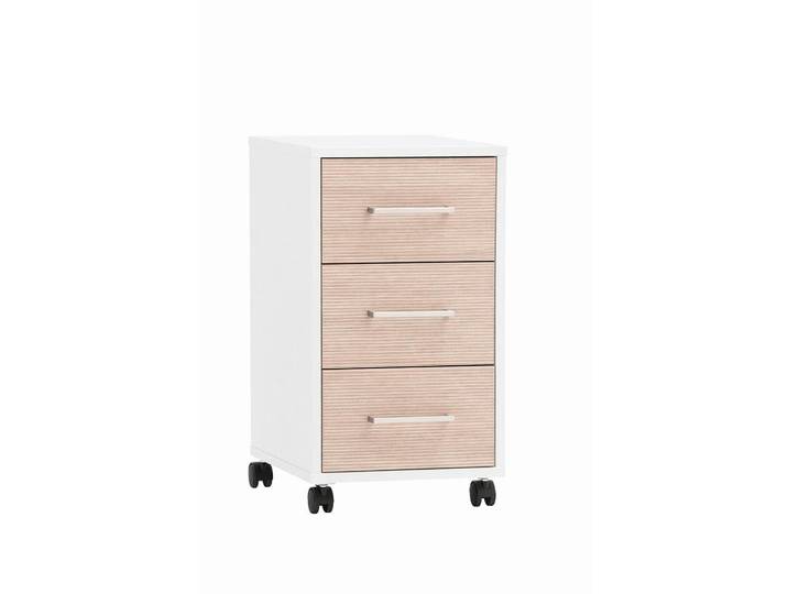 Rollcontainer Metz Weiß/Beige B: 32,6cm