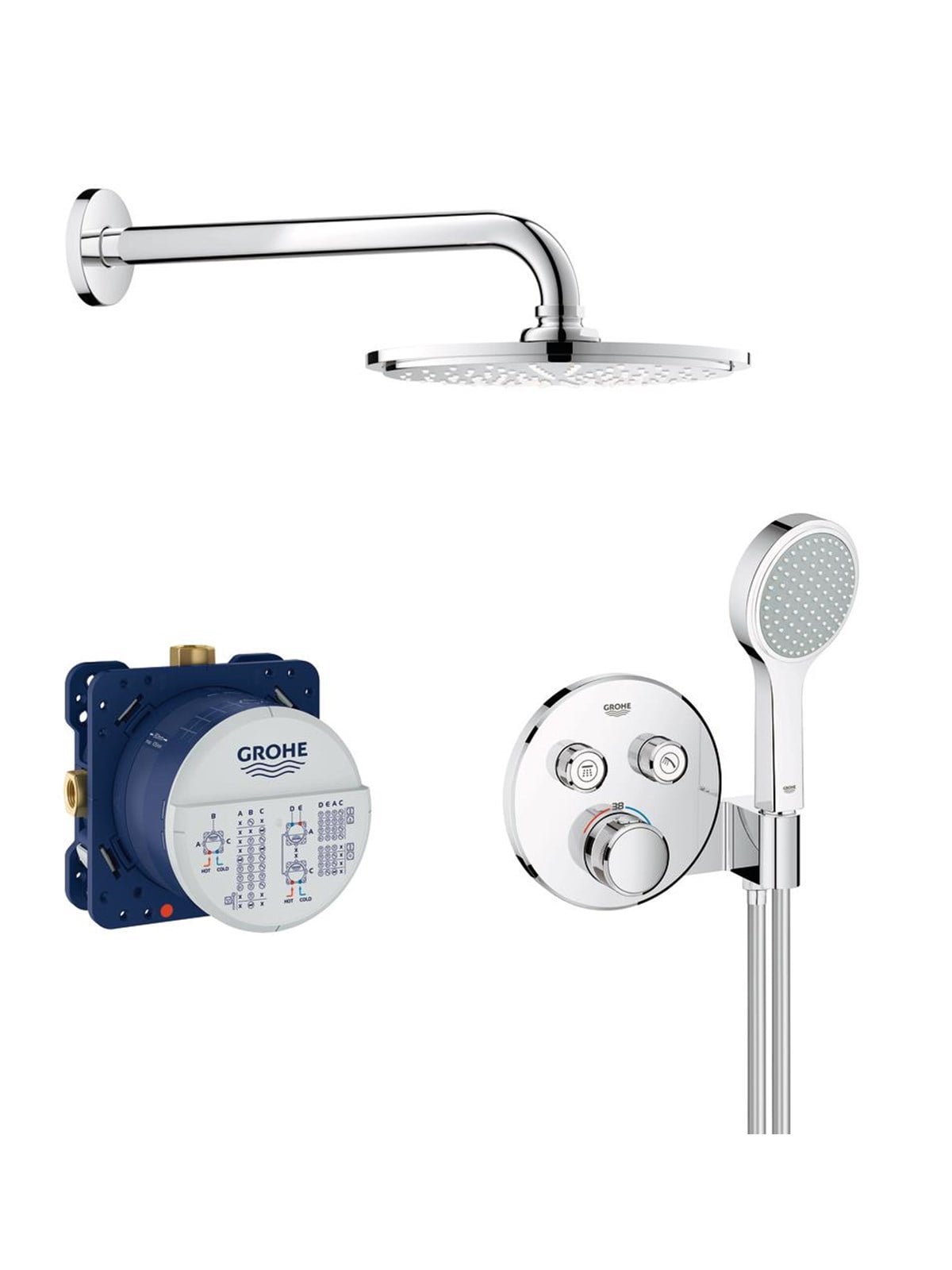 Grohe Grohtherm SmartControl, Duschsystem Unterputz, chrom
