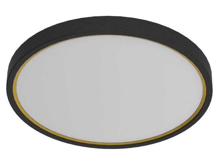 Plafonnier de salle de bains à LED NORDLUX Noxy IP44\, Variante : Ø 350 mm x 50 mm\, 1650 lm\, noir