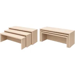 Set aus 3 untereinander schiebbaren Sitzbänken mit stabilen 25-mm-Sitzplatten