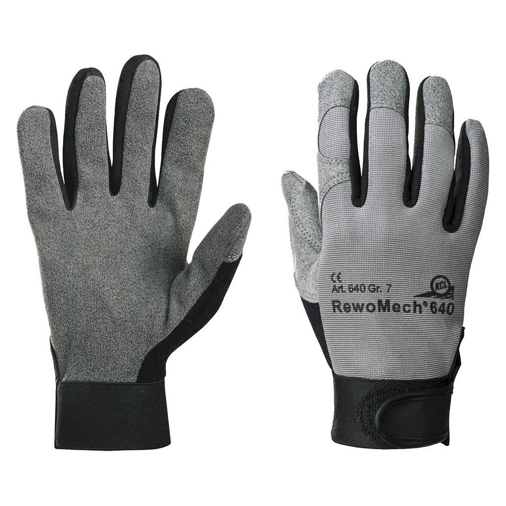 Honeywell Kunstlederhandschuhe RewoMech 640 Grösse 10 schwarz/grau EN 388 PSA-Kategorie II (10) (640/10)